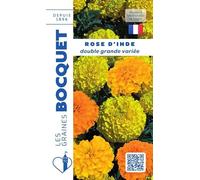 Sachet de graines de Rose d'Inde double grande variée - 1,5 g - fleur annuelle - LES GRAINES BOCQUET