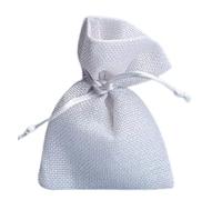 Sachet de jute 10 x 13 cm porte-dragées bonbonnière mariage remise de diplôme communion naissance élégant durable coffret cadeau décoration shabby chic cérémonie cérémonie de cérémonie (blanc, 30