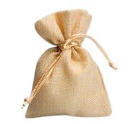 Sachet de jute 10 x 13 cm porte-dragées bonbonnière mariage remise de diplôme communion naissance élégant durable coffret cadeau décoration shabby chic cérémonie cérémonie de cérémonie (Beige, 30