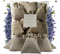 Sachet de Lavande Séchée Provence - 12 Sachets de Lavande sans OGM en Jute Doublée Remplis à la Main - Petit Sac de Lavandin pour Placards, Linge, Armoire - Fleurs de Haute Provence - Nouvelle Récolte