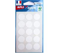 APLI Pastilles/Étiquette Agipa 111941 – Sachet de 105 – 19 mm Blanc