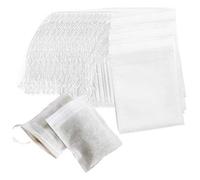 Sachet de thé vide, filtre à thé en papier, Sachets filtre à thé non blanchis cordon, 100 pièces, for en feuilles mobiles, café, plusieurs tailles(10x12cm)