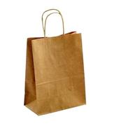 Sachet En Papier Avec Poignée 10/30/50pcs Holiday Party Bag With Handle Jewelry Shopping Bag Christmas Marriage Colored Paper Bag(Brown,10PCS)