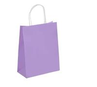 Sachet En Papier Avec Poignée 10/30/50pcs Holiday Party Bag With Handle Jewelry Shopping Bag Christmas Marriage Colored Paper Bag(Purple,50PCS)