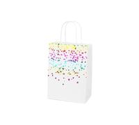 Sachet En Papier Avec Poignée 10/50/100pcs Hand-held Paper Bag Kraft Paper Candy Bag Wedding Party Bag Candy Shopping Bag(White,50pcs)