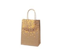 Sachet En Papier Avec Poignée 10/50/100pcs Hand-held Paper Bag Kraft Paper Candy Bag Wedding Party Bag Candy Shopping Bag(Brown,50pcs)