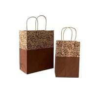 Sachet En Papier Avec Poignée 10pcs Foral Fruit Paper Bag With Handle Multifunction Christams Birthday Party Favor Decoration Packing Bags(Color13,27x21x11cm)