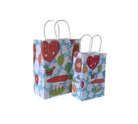 Sachet En Papier Avec Poignée 10pcs Foral Fruit Paper Bag With Handle Multifunction Christams Birthday Party Favor Decoration Packing Bags(Color14,21x13x8cm)