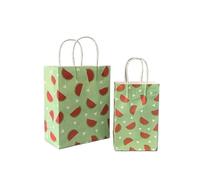 Sachet En Papier Avec Poignée 10pcs Foral Fruit Paper Bag With Handle Multifunction Christams Birthday Party Favor Decoration Packing Bags(Color10,27x21x11cm)