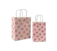 Sachet En Papier Avec Poignée 10pcs Foral Fruit Paper Bag With Handle Multifunction Christams Birthday Party Favor Decoration Packing Bags(Color6,21x13x8cm)