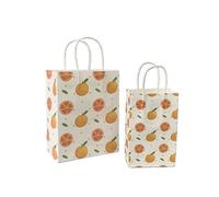 Sachet En Papier Avec Poignée 10pcs Foral Fruit Paper Bag With Handle Multifunction Christams Birthday Party Favor Decoration Packing Bags(Color7,21x13x8cm)