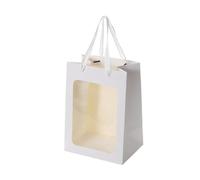 Sachet En Papier Avec Poignée 5/10pcs Bag Paper Packaging Bag With Handle With Clear Window Birthday Supplies Cake Candy Storage Box(Color 3,5PCS_S)