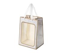 Sachet En Papier Avec Poignée 5/10pcs Bag Paper Packaging Bag With Handle With Clear Window Birthday Supplies Cake Candy Storage Box(Color 4,10PCS_L)