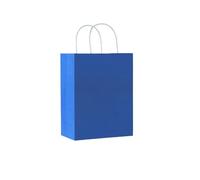 Sachet En Papier Avec Poignée 5-50Pcs Paper Bags With Handles Kraft Brown Paper Party Favors Bags For Birthday Wedding(Dark Blue,50 Pcs)