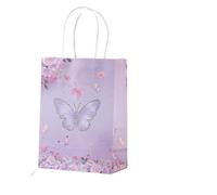 Sachet En Papier Avec Poignée 6/12/24PCS Butterfly Party Bags Paper Bag With Handle Wedding Birthday Party Thank You Paper Bag Supplies(Color2,24pcs)