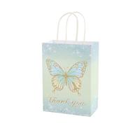 Sachet En Papier Avec Poignée 6/12/24PCS Butterfly Party Bags Paper Bag With Handle Wedding Birthday Party Thank You Paper Bag Supplies(Color3,12pcs)