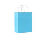 Sachet En Papier Avec Poignée Candy Colorful Bag Blue Pink White Red Yellow With Handle Paper Bag Birthday Wedding Party Decoration(Color8,10pcs)