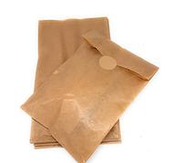 Sachet Kraft Alimentaire Grand Format/ Sac papier Kraft 23 +11 x 39 avec étiquette de fermeture, Sac Sandwich Papier