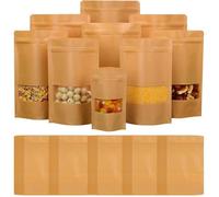 Sachet Kraft Alimentaire Sachet Craft Sachet Kraft Zip Emballage Alimentaire appliquent aux Noix grains 13x20c SAC SAC ALIMENTAIRE