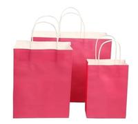 Sachet Papier Kraft Lot de 20 mini sacs en papier kraft avec poignées, petits, moyens et grands, for emballage luxe, for bonbons, courses(Color3,Width-height 40x30cm)