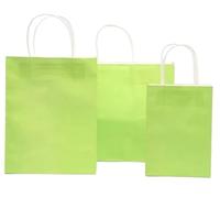 Sachet Papier Kraft Lot de 20 mini sacs en papier kraft avec poignées, petits, moyens et grands, for emballage luxe, for bonbons, courses(Color2,Width-height 32x27cm)