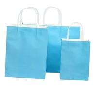 Sachet Papier Kraft Lot de 20 mini sacs en papier kraft avec poignées, petits, moyens et grands, for emballage luxe, for bonbons, courses(Color1,Width-height 15x21cm)