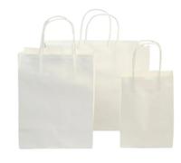 Sachet Papier Kraft Lot de 20 mini sacs en papier kraft avec poignées, petits, moyens et grands, for emballage luxe, for bonbons, courses(Color6,Width-height 21x27cm)