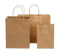 Sachet Papier Kraft Lot de 20 mini sacs en papier kraft avec poignées, petits, moyens et grands, for emballage luxe, for bonbons, courses(Color8,Width-height 26x32cm)