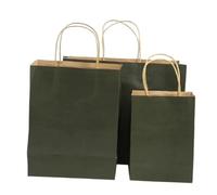 Sachet Papier Kraft Lot de 20 mini sacs en papier kraft avec poignées, petits, moyens et grands, for emballage luxe, for bonbons, courses(Color5,Width-height 21x27cm)