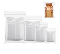 Sachet Plastique Transparent, Pochon Plastique Sacs à Fermeture, 400 Sachets Plastiques Transparent Zippés Pochettes Plastiques Réutilisables pour Stockage,Cuisine,Bijoux,Perles Artisanales 4 Tailles