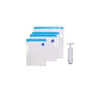 Cook Concept Sachets vide d'air KB5975 x4 avec pompe – Réutilisables – Blanc (S1 M2 L1)
