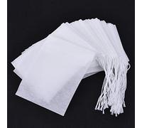 Sachet Thé à Remplir, 200 Pcs Sachets de Filtre a The Jetable, Sac pour Infuseur à Thé en Papier avce Cordon pour Thé en Vrac et Phytothérapie Chinoise, 5x7cm Couleur Primaire