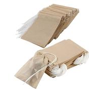 Sachet Thé à Remplir, 200 Pcs Sachets de Filtre a The Jetable, Sac pour Infuseur à Thé en Papier avce Cordon pour Thé en Vrac et Phytothérapie Chinoise, 5x7cm Couleur Primaire
