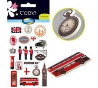 MY MANDARINE 560381C - GOMMETTES 3D Cooky - 1 planche 12x8 cm - 27 stickers - LONDRES