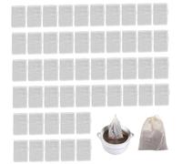 Sachets à épices (lot de 50) pour la cuisine 10 x 15 cm réutilisables en coton avec cordon de serrage vides pour braiser filtrer et infuser.