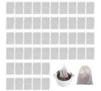 Sachets à épices réutilisables en coton 50 pièces 4x6 pouces avec cordon de serrage sachets de thé vides pochette à épices en maille pour braiser égoutter tremper