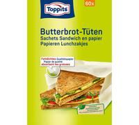Sachets à tartines Toppits 60 x papier spécial imperméable aux graisses