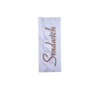 Sachets Alimentaires Papier Kraft - Sandwich, Kebab, Baguette - Format Professionnel - Packs de 100, 500 ou 1000 - Pour Restauration Rapide, Boulangerie (Imprimé, 100 - Sandwich)