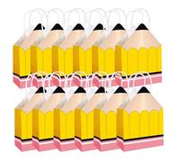 Sachets Bonbons Forme Crayon - Sacs en Papier en Forme de Crayon pour Remerciements aux Enseignants | Décoration Fête Scolaire pour École Maternelle Collège Lycée et Événements Mémorables