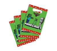 Procos Sachets de fête Minecraft Lot de 4 – Anniversaire enfants