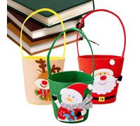 Sachets Cadeaux De Noël - 3 Pièces Pochettes À Biscuits Pour Fête | Sachets Gourmands Réutilisables pour Friandises Biscuits Fête | Pour Bonbons Collation Cracker Chocolat Des Vacances D