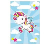 Sachets-cadeaux - Licorne - Lot de 8 - Bleu - Enfant - Fille