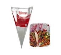 Sachets Cônes Transparents - Pochettes Cristal pour Bonbons et Friandises - 20 x 40 cm