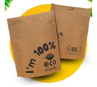 Sachets d’Expédition en Papier Kraft 36 x 43 cm, Lot de 25 - Enveloppes d’Envoi Résistantes et Recyclables pour Colis, Vêtements et E-commerce - Fermeture Auto-Adhésive Sans Plastique