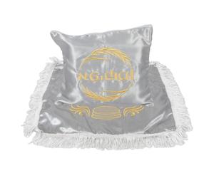 Sachets de Biscuits de Fête Juive en Satin, Lot de 2, Argenté | Broderie Élégante, Style Classique, pour Réunions Festives, Rangement de Biscuits et Friandises, Finition Soignée