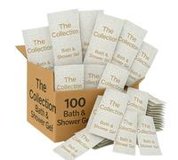 Sachets de gel de bain et douche, boîte de 100 x 10 ml, idéal pour les hôtels, B&B, vacances | Packs de bienvenue pour hôtel, mini articles de toilette, gel douche de voyage, essentiels de voyage