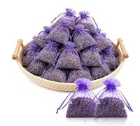 Sachets de Lavande 30 pièces, Anti Mites Textiles & Anti Mites Vêtements - Lavande Séchée Qualité Théière, Déodorisant Naturel Maison & Parfum d'Intérieur, Parfum d'Auto Anti Humidité (Cadeau Pourri)