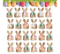 Sachets de Pâques Lapin Boîtes Cadeaux Noeud Papillon Pochette