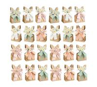 Sachets de Pâques Lapin Boîtes Cadeaux Noeud Papillon Pochette | Sachets de Oreilles de Lapin en Lot Fleurs Séchées pour Chasse aux Oeufs de Pâques Déco Maison Jardin Salon