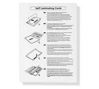 Sachets de plastification à froid autocollants, films de plastification pour sceller et protéger des photos, des menus etc. sans plastifieuse, jeu de 5, chacun 160 mm x 222 mm pour A5, transparent